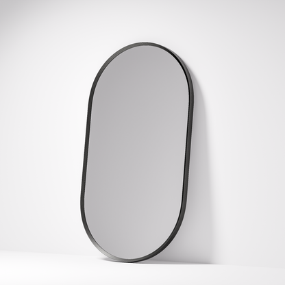 CODE ASPECT OVAL 500 FRAMED MIRROR GUNMETAL