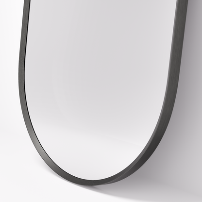 CODE ASPECT OVAL 500 FRAMED MIRROR GUNMETAL