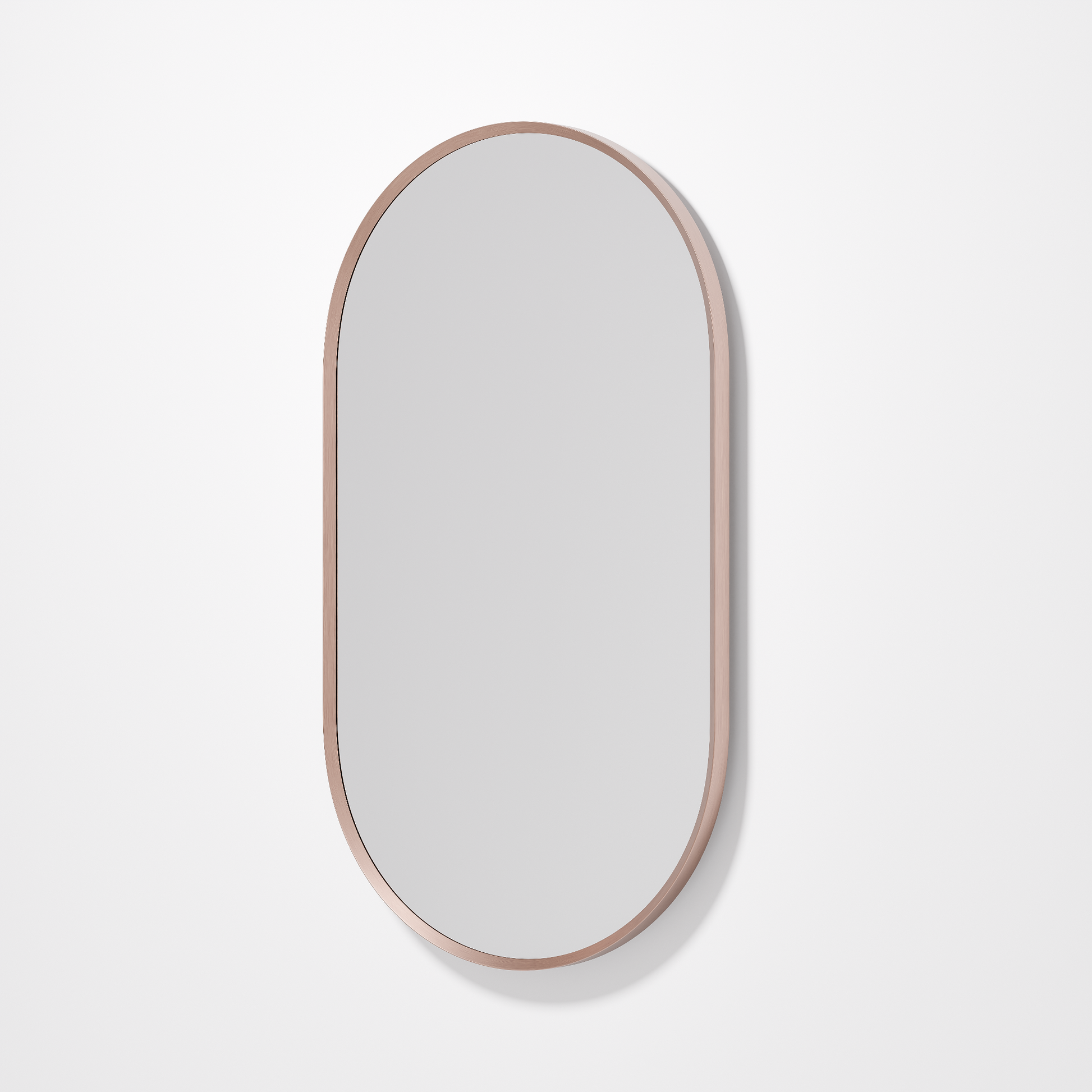 CODE ASPECT OVAL 600 FRAMED MIRROR BRUSHED COPPER