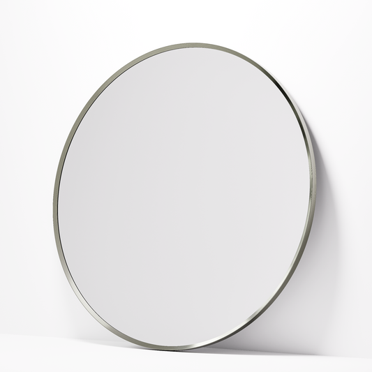CODE ASPECT ROUND 700 FRAMED MIRROR BRUSHED NICKEL