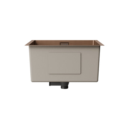 STAINLESS STEEL KITCHEN OR LAUNDRY SINK BRUSHED BRONZE