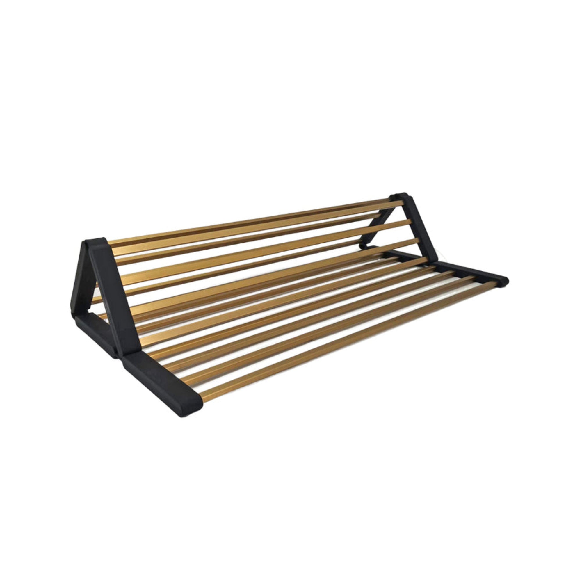 FOLD UP BRUSHED BRASS KITCHEN SINK DISH MAT