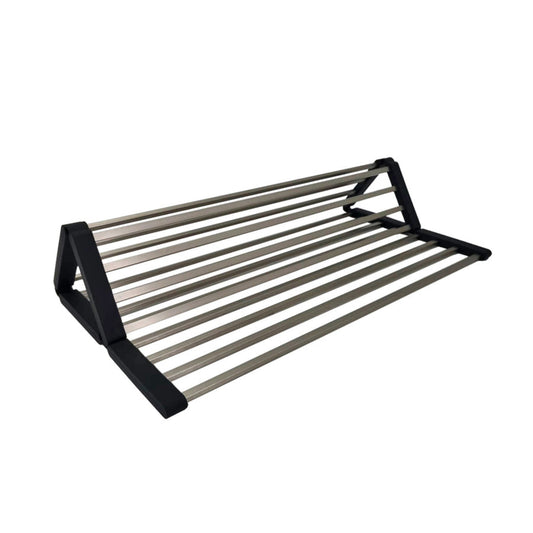 FOLD UP BRUSHED NICKEL KITCHEN SINK DISH MAT