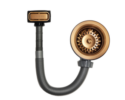 OVERFLOW KITCHEN SINK WASTE BRUSHED COPPER