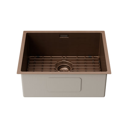 STAINLESS STEEL KITCHEN OR LAUNDRY SINK BRUSHED BRONZE