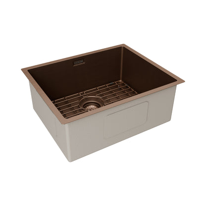 STAINLESS STEEL KITCHEN OR LAUNDRY SINK BRUSHED BRONZE