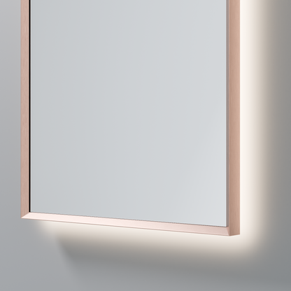 CODE AURA ARCH 450 FRAMED LED MIRROR BRUSHED COPPER