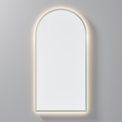 CODE AURA ARCH 450 FRAMED LED MIRROR BRUSHED NICKEL