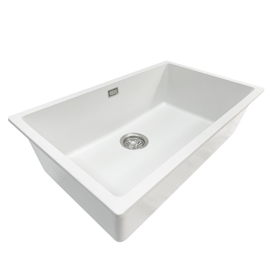 GRANITE KITCHEN OR LAUNDRY SINK MATTE WHITE