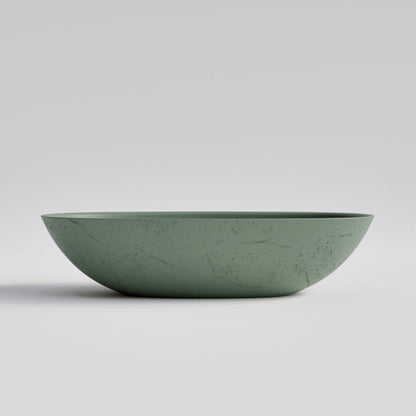 OVAL GREEN CONCRETE BATHROOM BASIN