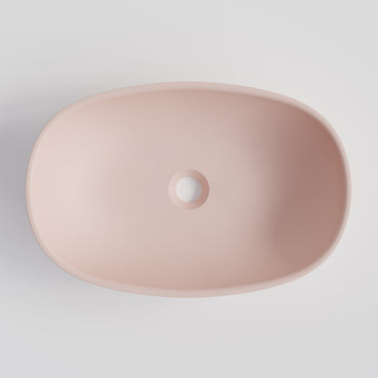 OVAL PINK CONCRETE BATHROOM BASIN