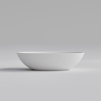 OVAL MATTE WHITE MINI VILLASTONE BATHROOM BASIN