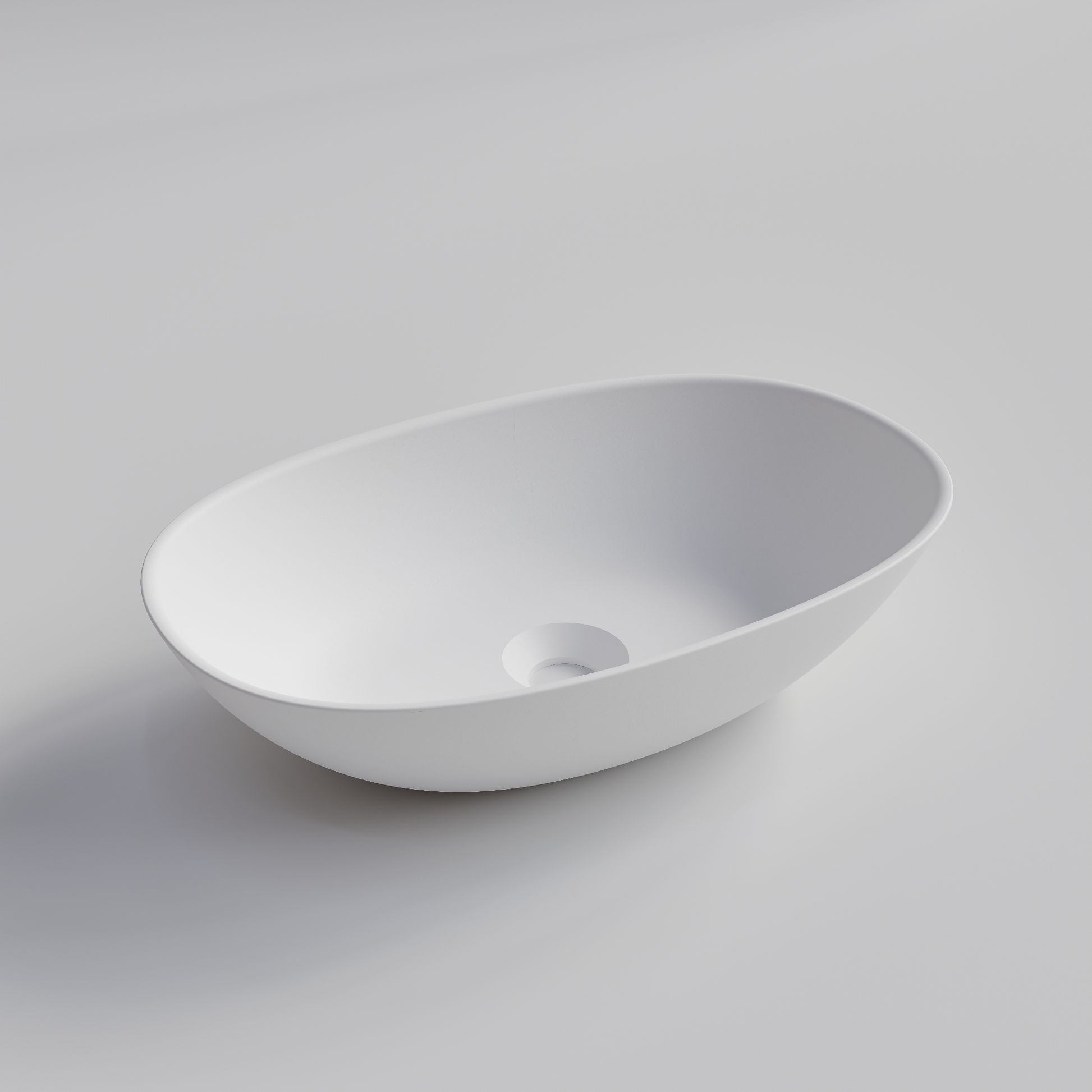 OVAL MATTE WHITE MINI VILLASTONE BATHROOM BASIN
