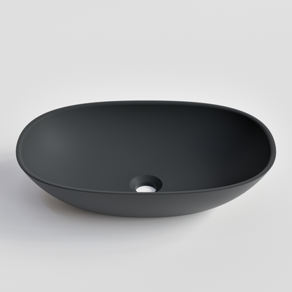 OVAL DARK GREY VILLASTONE BATHROOM BASIN