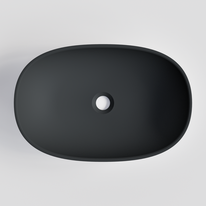 OVAL DARK GREY VILLASTONE BATHROOM BASIN