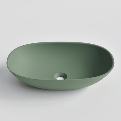 OVAL GREEN VILLASTONE BATHROOM BASIN
