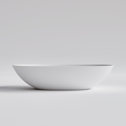 OVAL MATTE WHITE VILLASTONE BATHROOM BASIN