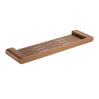 CODE FLOW 400 METAL SHOWER SHELF BRUSHED COPPER