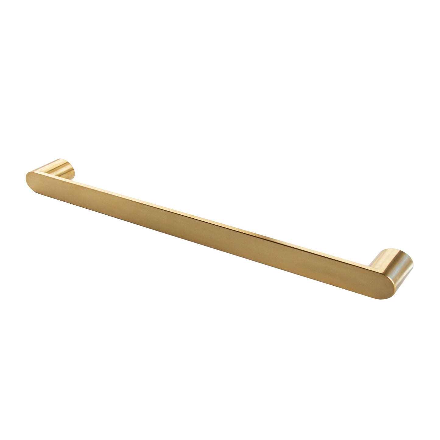 CODE FLOW 640 ROUND HEATED TOWEL RAIL BRUSHED BRASS