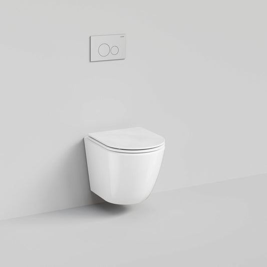 CODE FLOW TYPHOON WALL HUNG TOILET SUITE | CHROME BUTTON