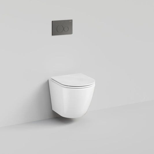 CODE FLOW TYPHOON WALL HUNG TOILET SUITE | GUNMETAL BUTTON