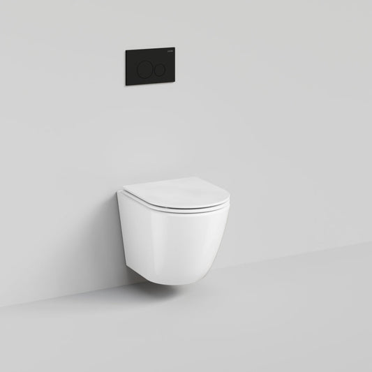 CODE FLOW TYPHOON WALL HUNG TOILET SUITE | MATTE BLACK BUTTON