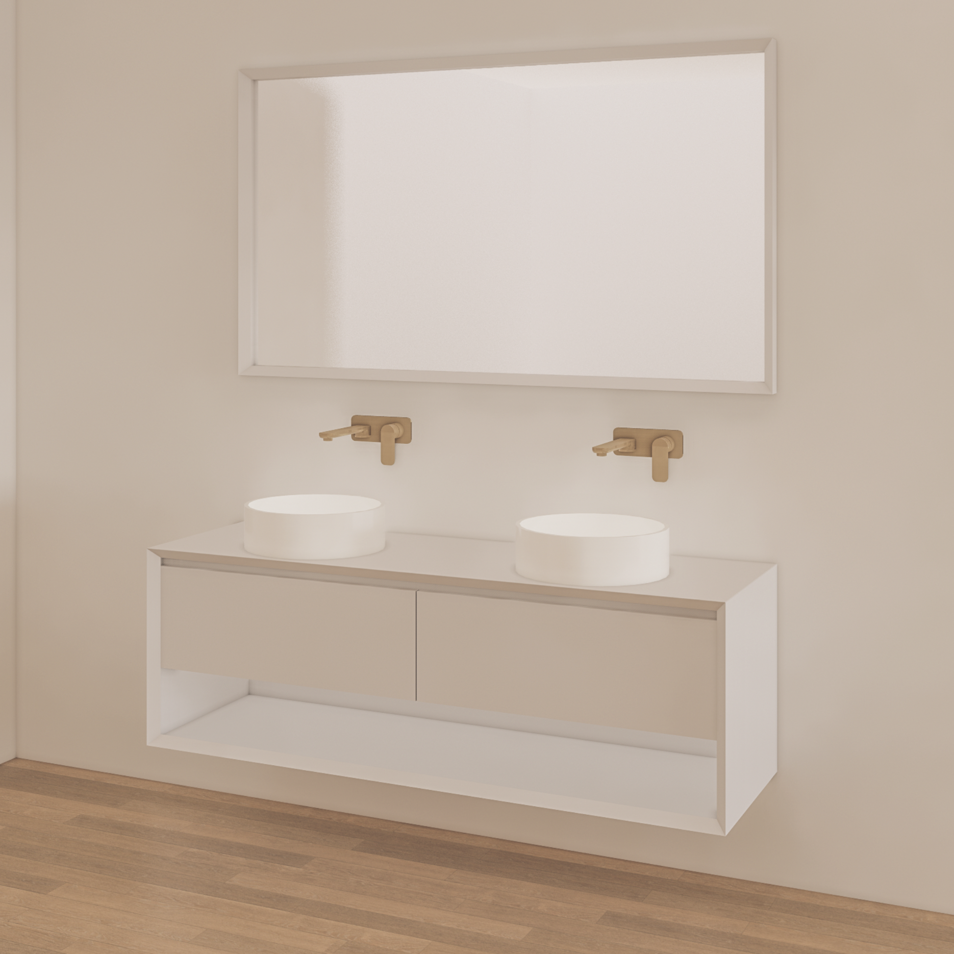 CODE FORM 1490 FRAMED MIRROR WHITE