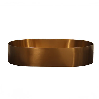 OVAL BRUSHED COPPER STAINLESS STEEL BATHROOM BASIN