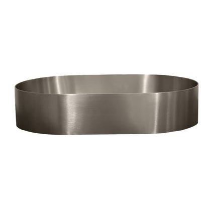 OVAL BRUSHED STAINLESS STEEL BATHROOM BASIN