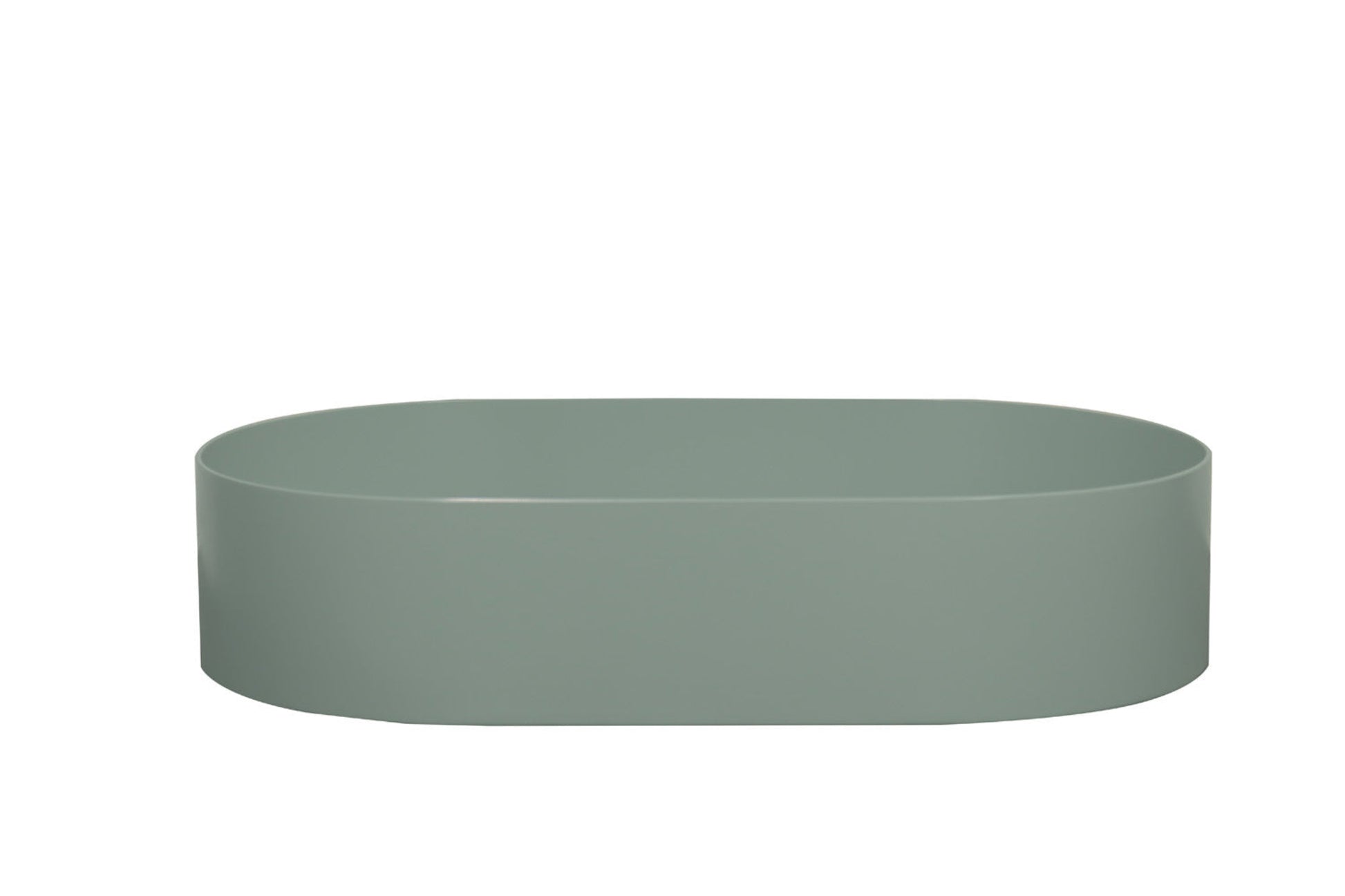 OVAL GREEN STAINLESS STEEL BATHROOM BASIN