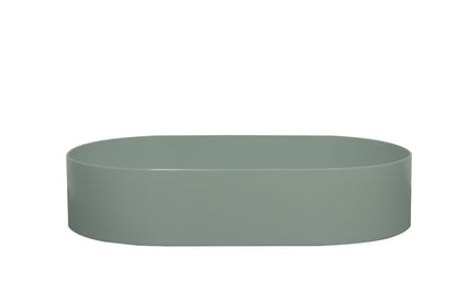 OVAL GREEN STAINLESS STEEL BATHROOM BASIN