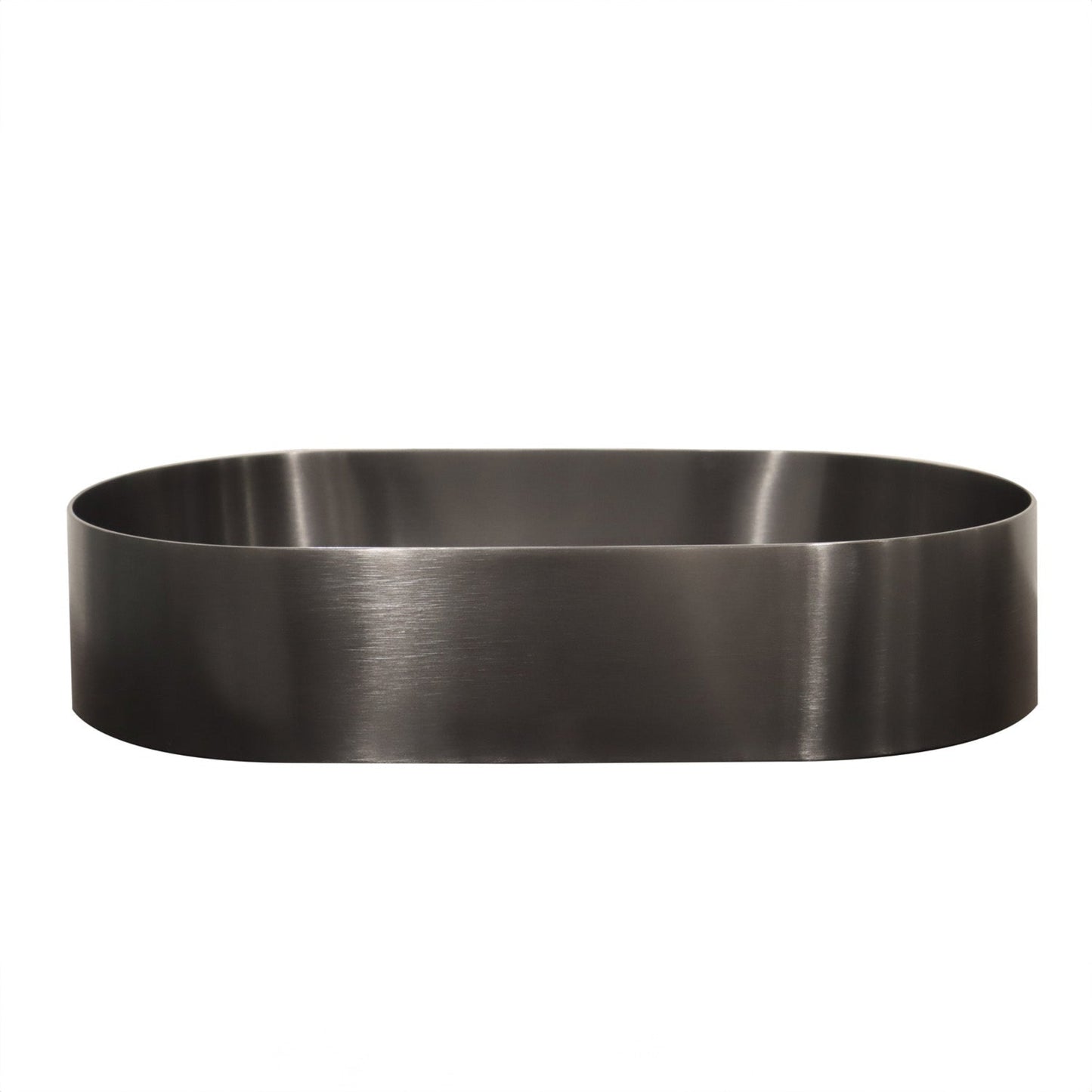 OVAL GUNMETAL STAINLESS STEEL BATHROOM BASIN