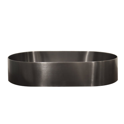 OVAL GUNMETAL STAINLESS STEEL BATHROOM BASIN