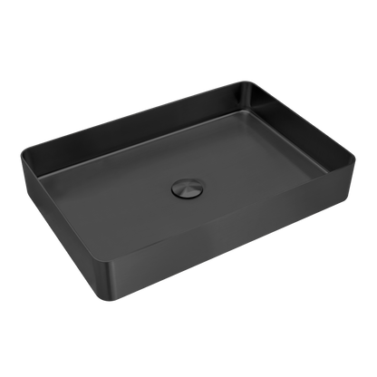 RECTANGLE BLACK STAINLESS STEEL BATHROOM BASIN