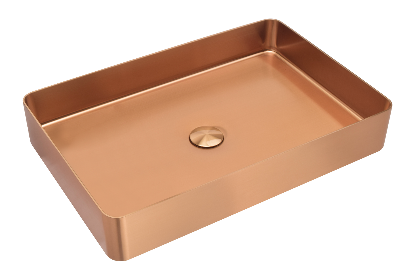 RECTANGLE BRUSHED COPPER STAINLESS STEEL BATHROOM BASIN
