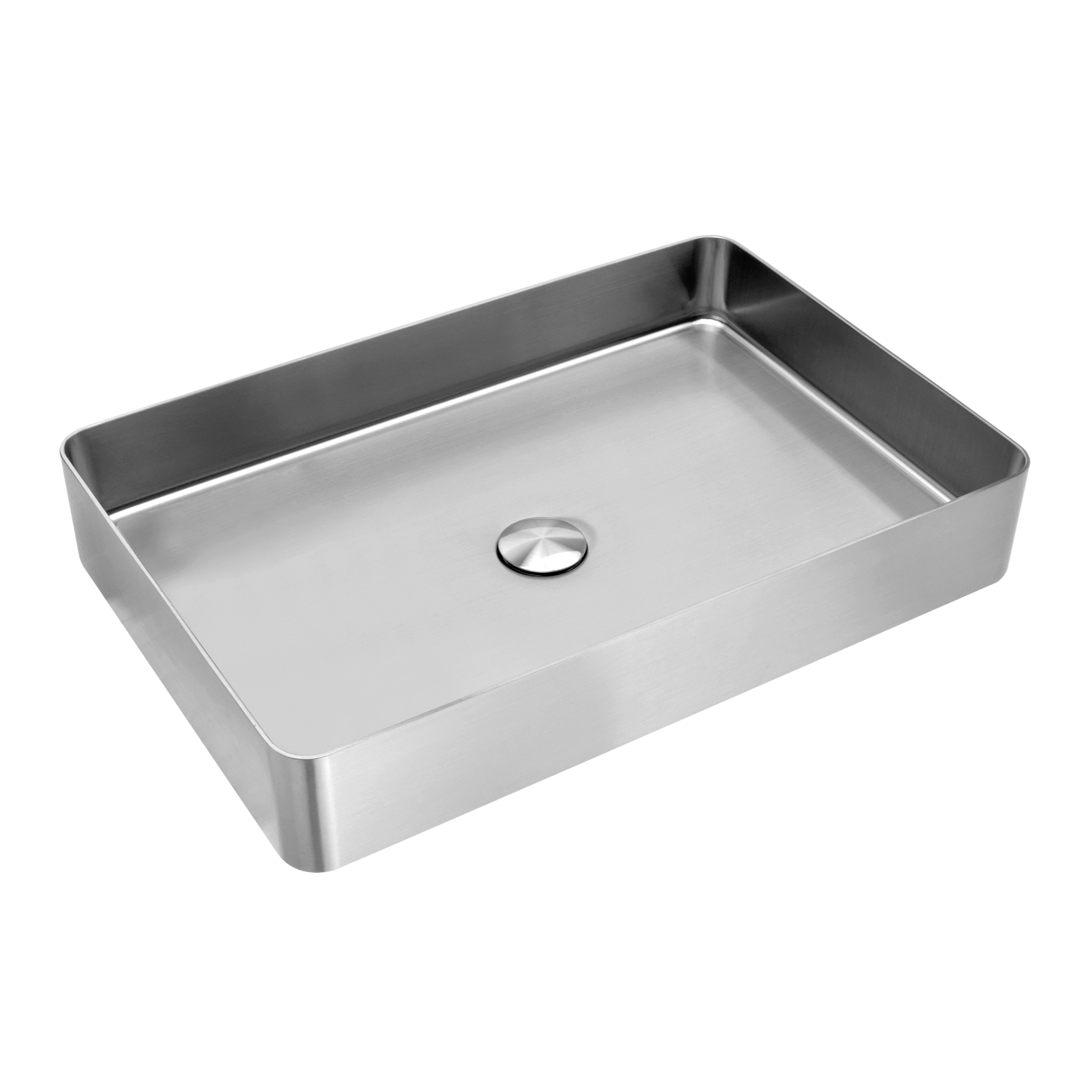 RECTANGLE BRUSED STAINLESS STEEL BATHROOM BASIN