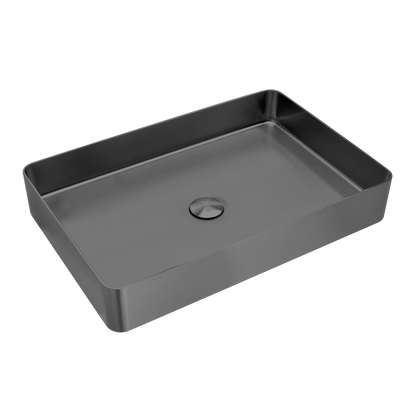 RECTANGLE GUNMETAL STAINLESS STEEL BATHROOM BASIN