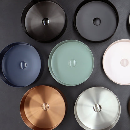 ROUND STAINLESS STEEL BATHROOM BASIN 