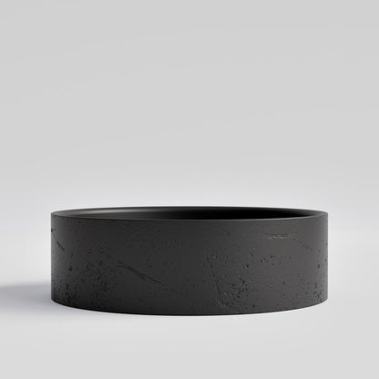ROUND BLACK CONCRETE BATHROOM BASIN