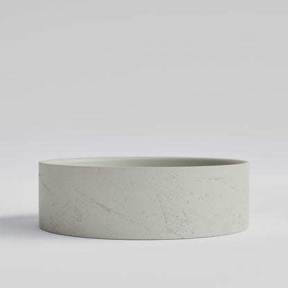 ROUND LIGHT GREY CONCRETE BATHROOM BASIN