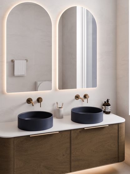 ROUND BLUE VILLASTONE BATHROOM BASIN