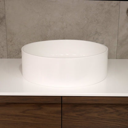 ROUND GLOSS WHITE VILLASTONE BATHROOM BASIN