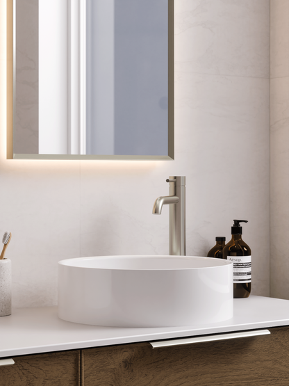 ROUND GLOSS WHITE VILLASTONE BATHROOM BASIN