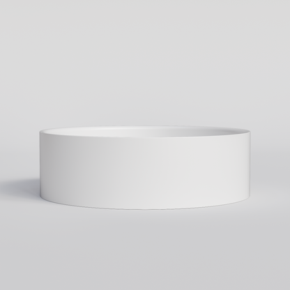 ROUND MATTE WHITE VILLASTONE BATHROOM BASIN