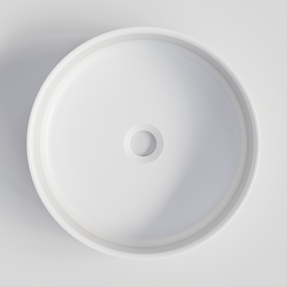 ROUND MATT WHITE VILLASTONE BATHROOM BASIN