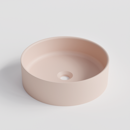 ROUND PINK VILLASTONE BATHROOM BASIN