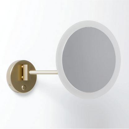 CODE LED NEO MAKE UP MAGNIFYING MIRROR BRUSHED BRASS CM-LED-21-R254