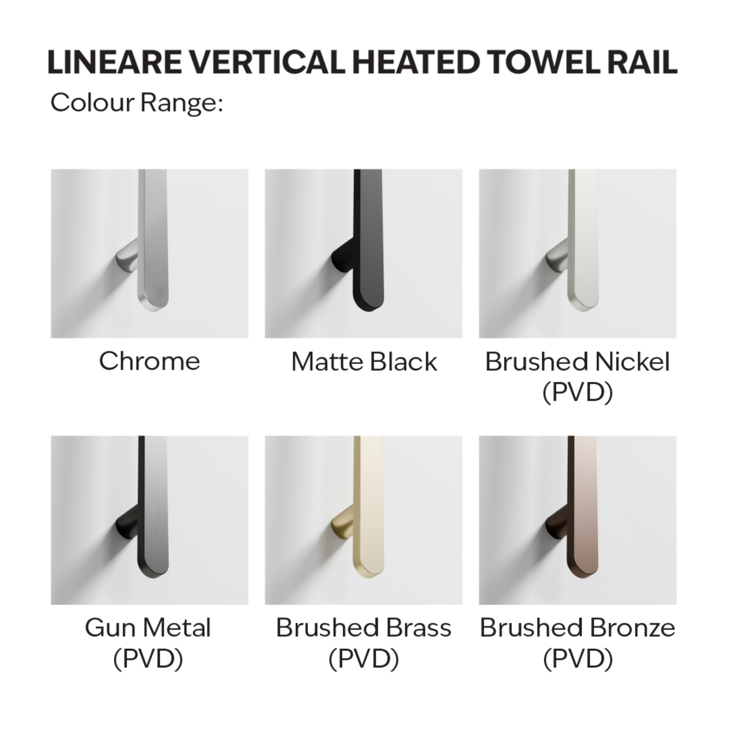 CODE LINEARE 850 VERTICAL HEATED TOWEL RAIL