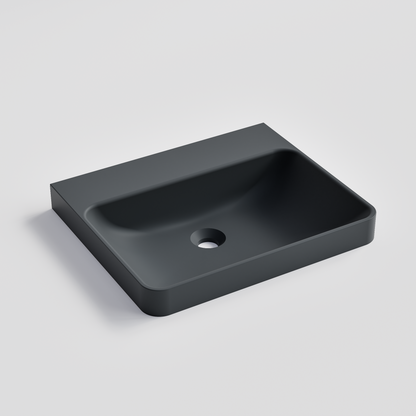 RECTANGLE DARK GREY VILLASTONE BATHROOM BASIN