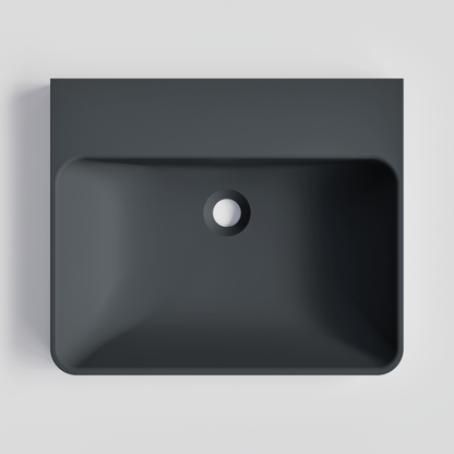 RECTANGLE DARK GREY VILLASTONE BATHROOM BASIN